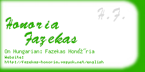 honoria fazekas business card